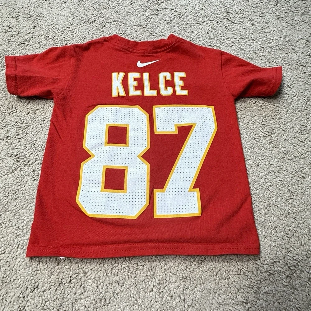 Nike Kansas City Chiefs Toddler Youth Travis Kelce Kids # 87 T-shirt Size 2T